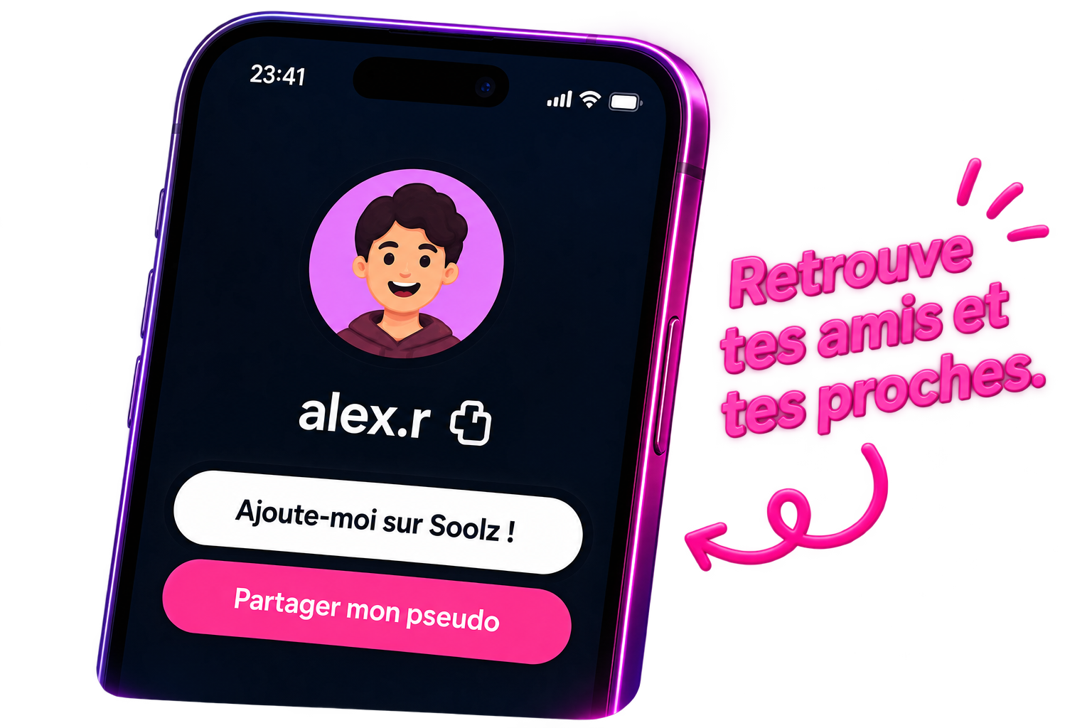Ecran de partage de pseudo Soolz